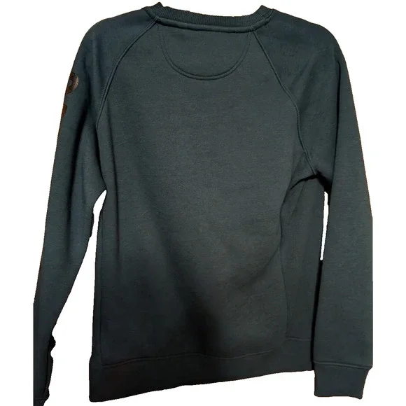 Carhartt Sweatshirt Relaxed Fit Logo Sleeve Graphic Blue MEDIUM 8-10 NEW NWT - Picture 2 of 7